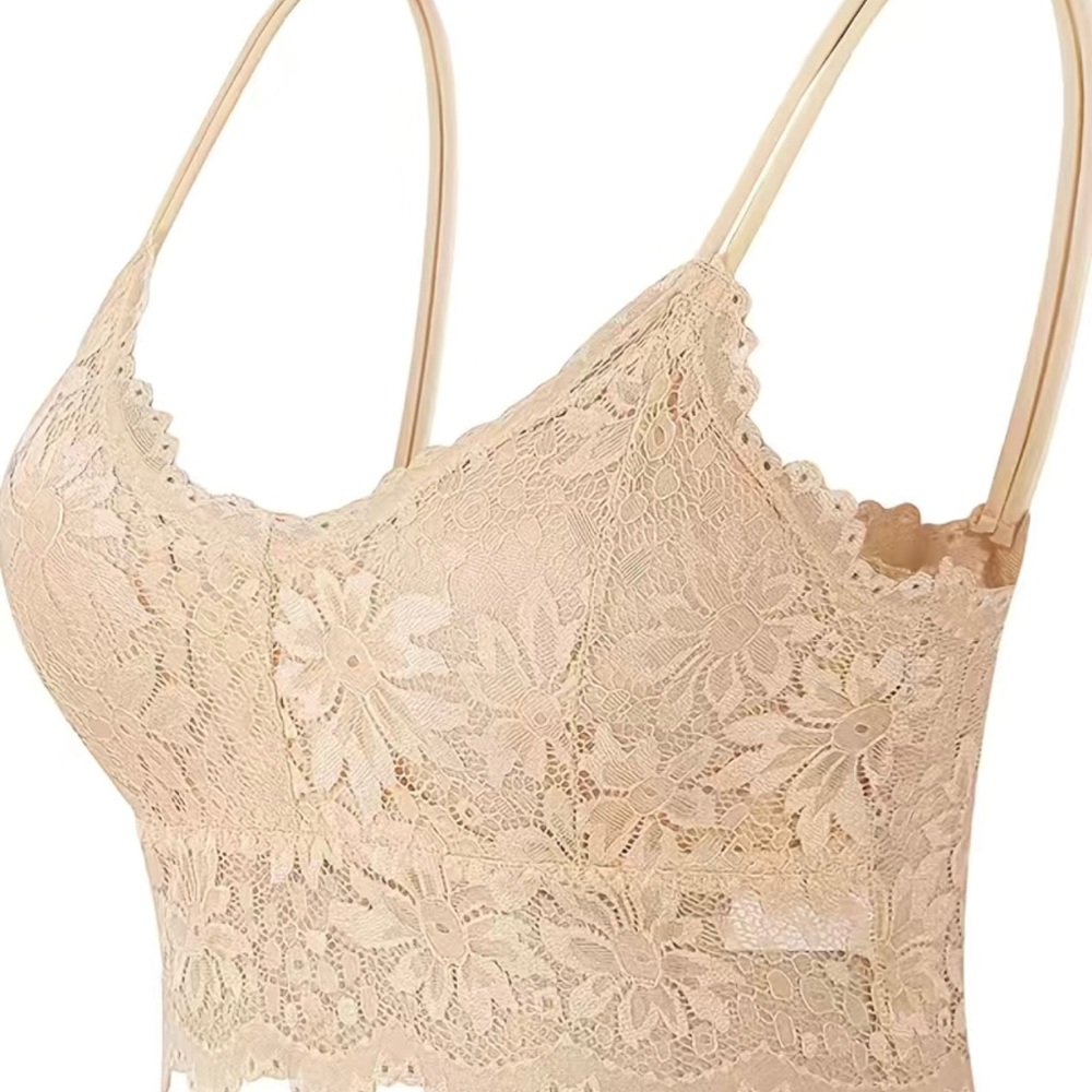 Nude lace scalloped bralette - Picture 2 of 7